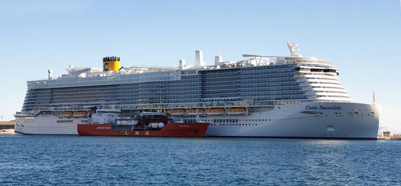 Shell et Carnival ont mené la première opération d’avitaillement en GNL « ship to ship » en France sur le Costa Smeralda.