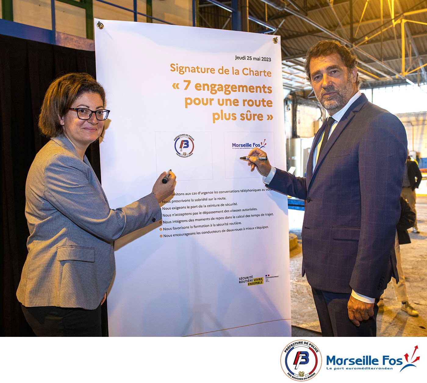 Signature charte sécurité routière 2023 - GPMM