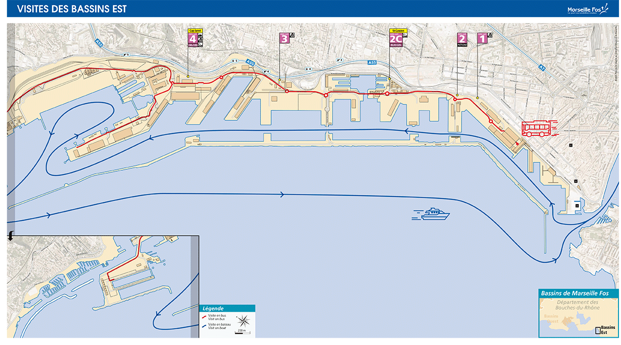 Circuit de visites des Bassins EST